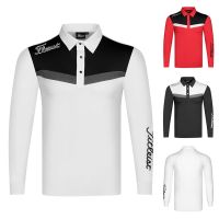 สก๊อตตี้ Cameron1 UTAA เพรชเกตส์ G4 TaylorMade1ของสกอตแลนด์☽☜กางเกงเล่นกอล์ฟเสื้อตัวบนใส่ไปสนามกอล์ฟผู้ชายแขนยาวระบายอากาศแห้งเร็ว,สำหรับใส่นอกบ้านซับเหงื่อเสื้อโปโลกีฬาดูดซับความชื้นแบบหลวม