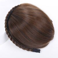 Buqi Synthetic Braids Headband Bangs Fake Straight Straight Natural Heat Resistant Bangs Hair Accessorics for Adult Women