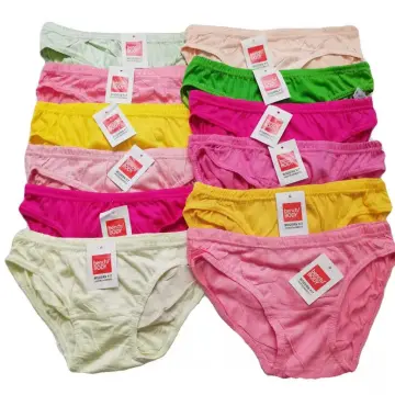 Panties▽COD New Arrival Ladies Plain/Printed Cotton Panty 12 PCS Per Pack