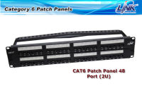 LINK US-3148A CAT 6+ Patch Panel 48 Port (2U) with Management, Dust Cover with Lable