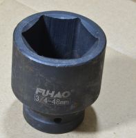 FUHAO ลูกบล็อก ลูกบล็อกยาว ลูกบล็อกดำ 3/4 นิ้ว (6หุน) เบอร์ 48 mm