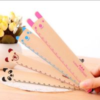 1PCS/lot Cute Animal design wooden Ruler Multifunction DIY Drawing Rulers wooden Bookmarker Ruler Kids 39; gift book mark