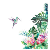 Bird Plants Leaves Wall Stickers for Bedroom Living Room Wall Decor Kitchen DIY Vinyl Wall Decals Murals Home Decor