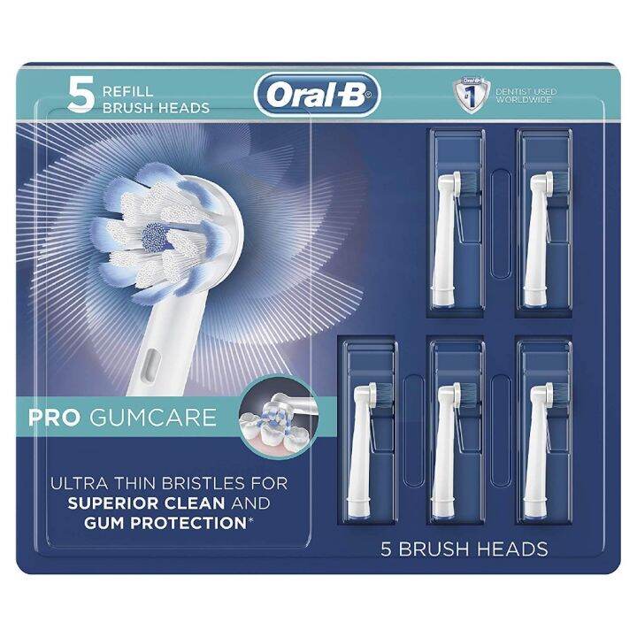 OralB Pro Gum Care Electric Toothbrush Replacement Brush Heads, 5