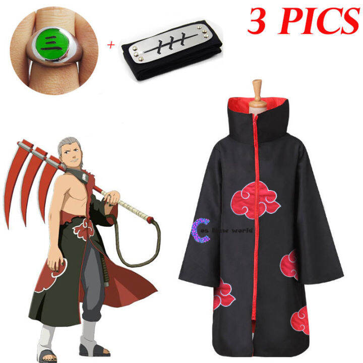 2021-new-fashion-anime-hidan-cosplay-black-cloak-costumes-for-adult-comic-clothes-headband-kids-robe-halloween-costume