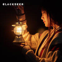 BLACKDEER โคมไฟตั้งแคมป์ LED ย้อนยุค,ตะเกียงใช้กลางแจ้งชาร์จไฟได้ปรับแสงได้ปรับโหมดไฟวิ่งได้200H พาวเวอร์แบงค์5200MAh โคมไฟให้ความอบอุ่นด้วย USB