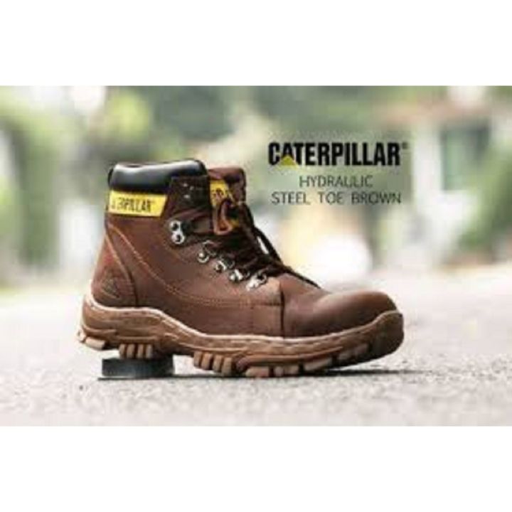 price-caterpillar-hydraulic-brown-black-tan-steel-toe-safety-boots