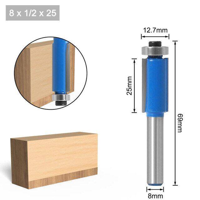 1pc-8mm-shank-flush-trim-router-bit-พร้อมแบริ่งคาร์ไบด์ด้านบนเครื่องตัดมิลลิ่งตรงเครื่องมืองานไม้ราคาถูก