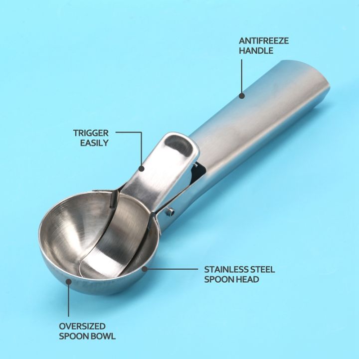 stainless-steel-ice-cream-scoop-easy-to-trigger-release-ice-cream-scoop-with-comfortable-antifreeze-handle