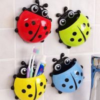 EW Toothbrush Holder Paste Suction Cup Toothbrush Holder Bathroom Organizer for Tooth Brush