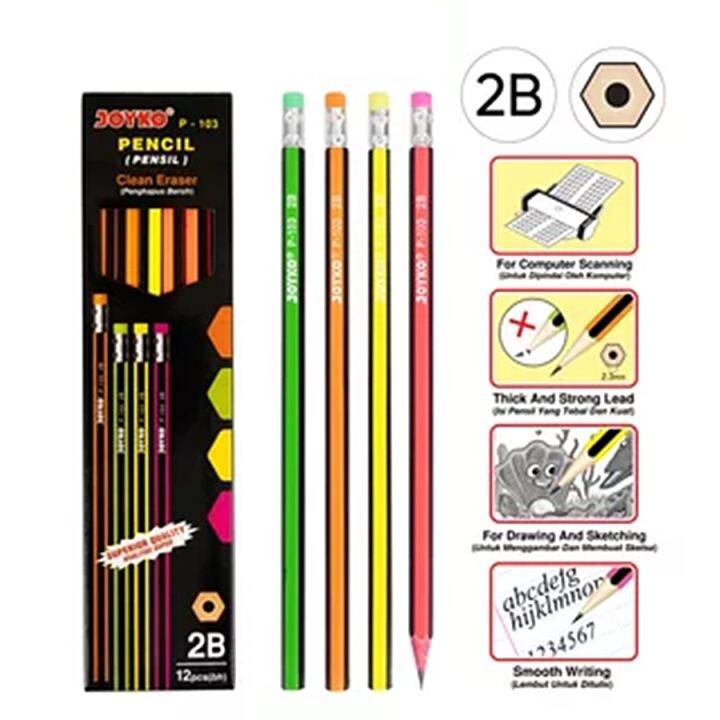 Pensil 2b 1 Pack 12 Pcs Pensil Joyko 2b P 103 Lazada Indonesia