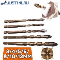 JUSTINLAU 3 12mm Best Cross Hex Tile Drill Bits Set for Glass Ceramic Concrete Hole Opener Brick Hard Alloy Triangle Bit Tools