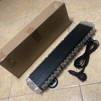 หลอด LED ไฟไซเรนไฟติดหลังคามาใหม่ 52cm 3 ท่อน 4 หน้ามีข้าง 6W 12V-24V พร้อมขาแม่เหล็กแดงขาวน้ำเงิน พื้นดำ กันน้ำ 100%