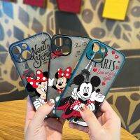 [Disen electronic] Mickey Minnie Love Disney สำหรับ iphone iPhone 13 12 11 Mini XS XR X Pro MAX 8 7 P 6 Plus Frosted โปร่งแสง Soft TPU เคสโทรศัพท์