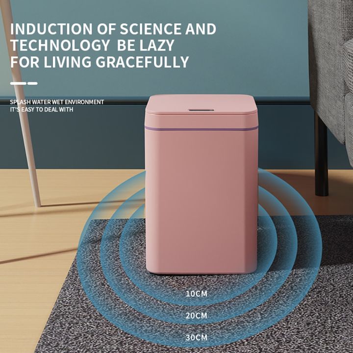 dqok-ถังขยะถังขยะแบบเหนี่ยวนำอัจฉริยะ-ถังขยะสำหรับใช้ในห้องน้ำถังทิ้งขยะอัตโนมัติถังขยะระบบสัมผัสระบบไฟฟ้า-j05สำหรับห้องครัว