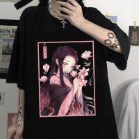 อะนิเมะญี่ปุ่น Kamado Nezuko Harajuku Demon Slayer Kimetsu ไม่มี Yaiba Cal เสื้อยืดS-5XL