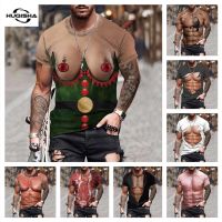 CODAndrew Hearst Muscle Body 3D Print T-Shirt Men Summer T Shirt Clothing Fashion Street Tees Flesh Pattern Oversized Male Short Sleeve Trendy