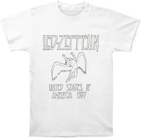 Led Zeppelin Mens USA 77 T-Shirt White