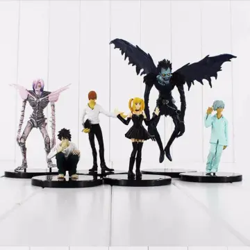Death Note figures set with L Lawliet, Light Yagami, Ryuk, Rem, Misa A