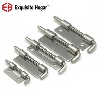 2Pcs Stainless Steel 304 Spring Hinge Industrial Cabinet Flat Welding CL Distribution Door Spring Bolt Hardware