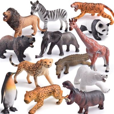[polar bear] large soft plastic toy animals simulation animal models suit children baby tiger zoo