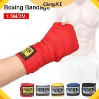 CHONGXI 2 Rolls สายรัดกีฬา ผ้าพันแผลสำหรับต่อยมวย เข็มขัดพันมือ รองเท้า Sanda KICK ห่อมวยห่อ การป้องกันการต่อสู้ เครื่องผสมโลหะ สีสันสดใส