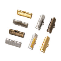 50pcs CRIMP Clasps ปลายสายไฟหัวเข็มขัดริบบิ้นหนังคลิป Foldover ตัวเชื่อมต่ออุปกรณ์สำหรับเครื่องประดับ DIY ทำอุปกรณ์-GEIWH MALL