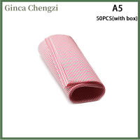 Ginca 50ชิ้นที่ห่ออาหารกระดาษมันเกรดอาหารกระดาษไขสำหรับเบอร์เกอร์แซนวิชขนมปังทอดกระดาษซับน้ำมันเครื่องมือทำขนมอบแกดเจ็ตสำหรับครัว