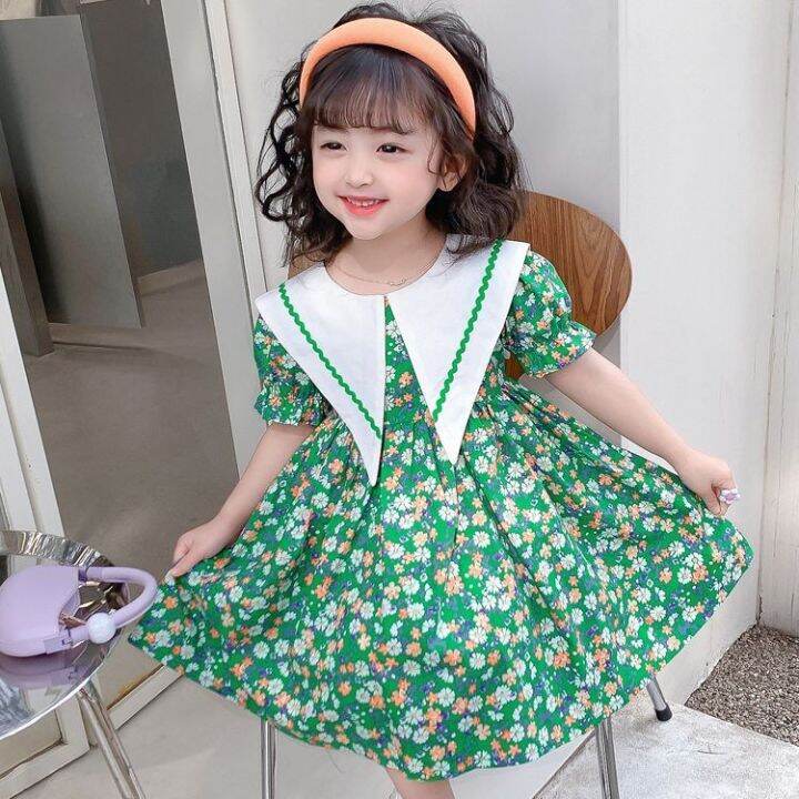 Children's Summer Fashionable Dress Girls Floral Skirt 2023 New Summer ...