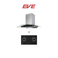 EVE SET เตาแก๊ส FLAME 28 + เครื่องดูดควัน HC-CVGTC-90 ฟรีฝาครอบช่องระบายอากาศ+หัวปรับแรงดันต่ำ