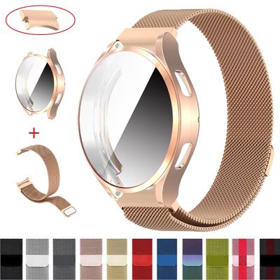 Case Strap For Samsung Galaxy Watch 4 Classic 46mm 42mm No Gaps Magnetic end Metal belt Bracelet Galaxy Watch 4 40mm 44mm Band