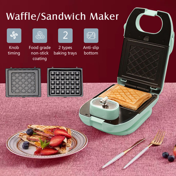 Sandwich Waffle Maker Breakfast Machine Electric Household Timed