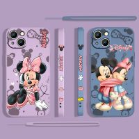 Mickey Minnie Pink untuk Apple iPhone 14 13 12 Mini 11 Pro XS MAX XR X 8 7 6S SE Plus Cairan Tali Kiri Casing Telepon Funda Capa