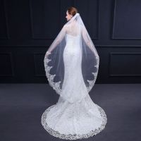 New Arrival wedding accessories Short wedding veil Lace Appliques Bridal veil Voile mariage accesorios novia Ivory veil Hair Accessories