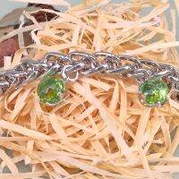 DreamCarnival1989 Brand Charms Bracelet for Women Woven Thick Cuban Chain Special Cut Green CZ Valentine Gift Jewelry WB1238GR