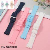 ∏ สำหรับ Swatch สายนาฬิกาซิลิโคนที่มีสีสัน 16 มม. 17 มม. 19 มม. 20 มม. กันน้ำ Soft Jelly สร้อยข้อมือยางสายโปร่งใสอุปกรณ์เสริม