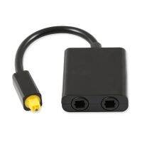 Personal Computer Easy Install Splitter Fiber Optical Adapter Digital 2 In 1 Out Male To Female Black Accessories Audio Cable