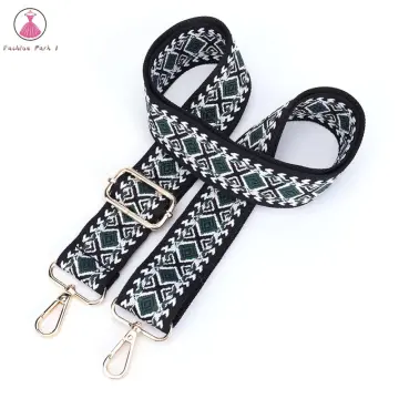 Women Multicoloured Bag Strap Wide 4cm Retro Handbag Strap Adjustable  Jacquard Embroidered Straps for Bags Strap