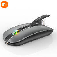 Xiaomi เมาส์ไร้สายบลูทูธที่รองรับ USB 2.4G Dual Mode 2400DPI Noiseless Mute Mouse Type-C การชาร์จสำหรับ PC แล็ปท็อป Mice