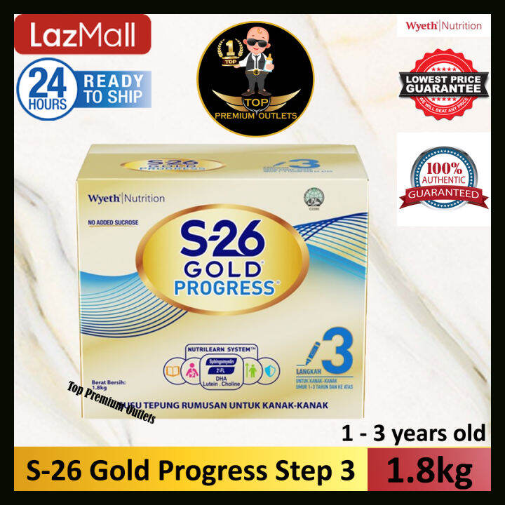 S26 Gold Progress Step 3 (1.8kg) Exp: 06/2024 (Wyeth) | Lazada