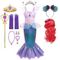 【CC】 Little Ariel Baby Costumes Kids Birthday Clothing Vestidos