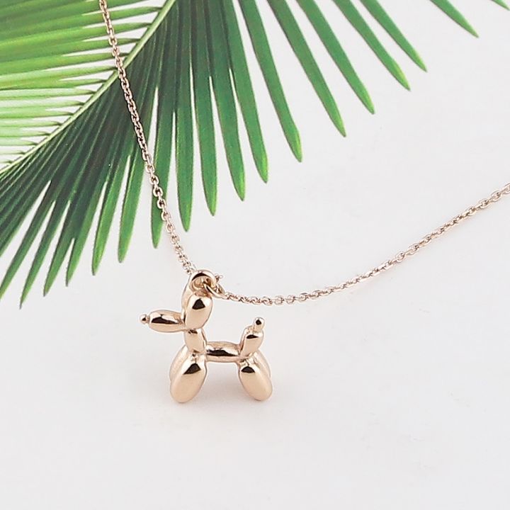 fashion-classic-stainless-steel-animal-cute-cute-puppy-pendant-necklace-for-women-love-gifts-jewelry-wholesale