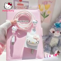 Hello Kitty Cocok untuk Apple 11 12 Pengisian Kabel Data Lengan Pelindung Kabel Kartu