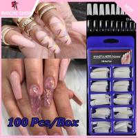 RVGCHC SHOP ครึ่งสไตล์ DIY อคิลิค UV Gel ทำเล็บเล็บปลอมเครื่องมือความงามเคล็ดลับเล็บปลอม