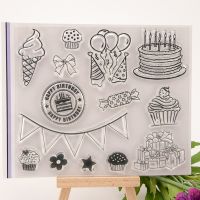 Happy Birthday Clear Transparent Stamp DIY Crafts Silicone Rubber Scrapbooking