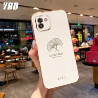 YBD 2023ดีไซน์ใหม่เคสโทรศัพท์สำหรับ Samsung A03 A04 F14 A05 A04E เคสกล้องที่มีความแม่นยำแปะก๊วยเคสมือถือชุบโลหะเคสโทรศัพท์ด้วย