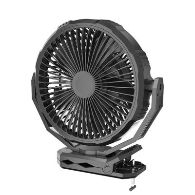 【YF】 10000Mah Rechargeable Battery Operated Clip On Fan Air Circulating USB FanPortable For Outd Camping Tent Beach Or Car