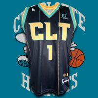 เสื้อผ้าบอลที่นิยมมากที่สุด เสื้อบาส เสื้อบาสเกตบอล NBA ทีม Charlotte Hornets เสื้อทีม ชาร์ลอตต์ ฮอร์เนส BK0145 รุ่น City LaMelo Ball 1 ไซส์ S-5XL