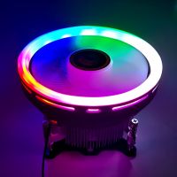 115X พัดลมระบายความร้อน CPU RGB 120มม. I3 I5ที่ระบายความร้อน CPU I7สำหรับอินเทล LGA 1156 1150 1151 1155 3ขาพัดลมซีพียูเย็นพีซีเงียบ