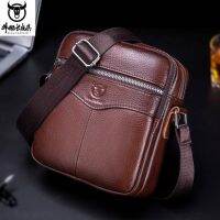 [Baozhihui]BULLCAPTAIN 2022แบรนด์ใหม่100 Cowhide Men 39; S Bag Shoulder Bags High Quality Messenger Small Bag Retro Square Luxury Handbag